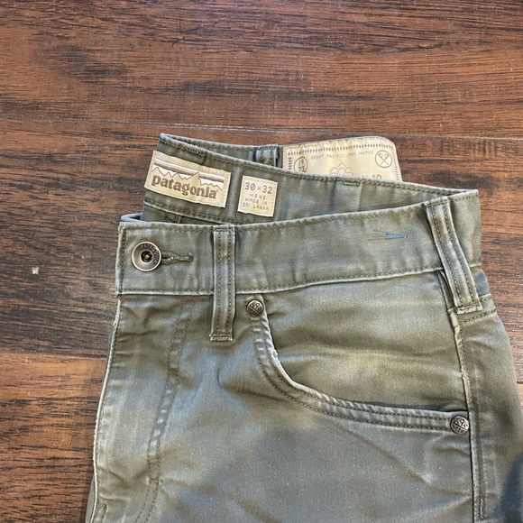 Patagonia mens 30x32 green iron clad straight fit denim jeans - Picture 2 of 5